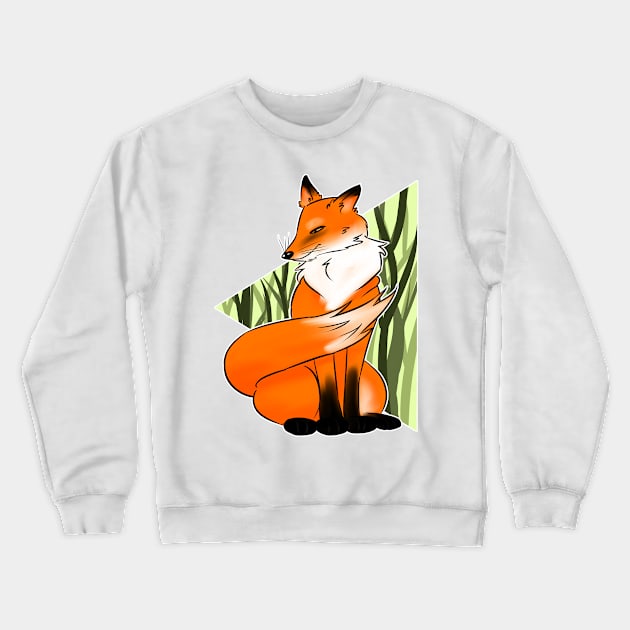 Wise Fox in the forest Crewneck Sweatshirt by Goldarcanine